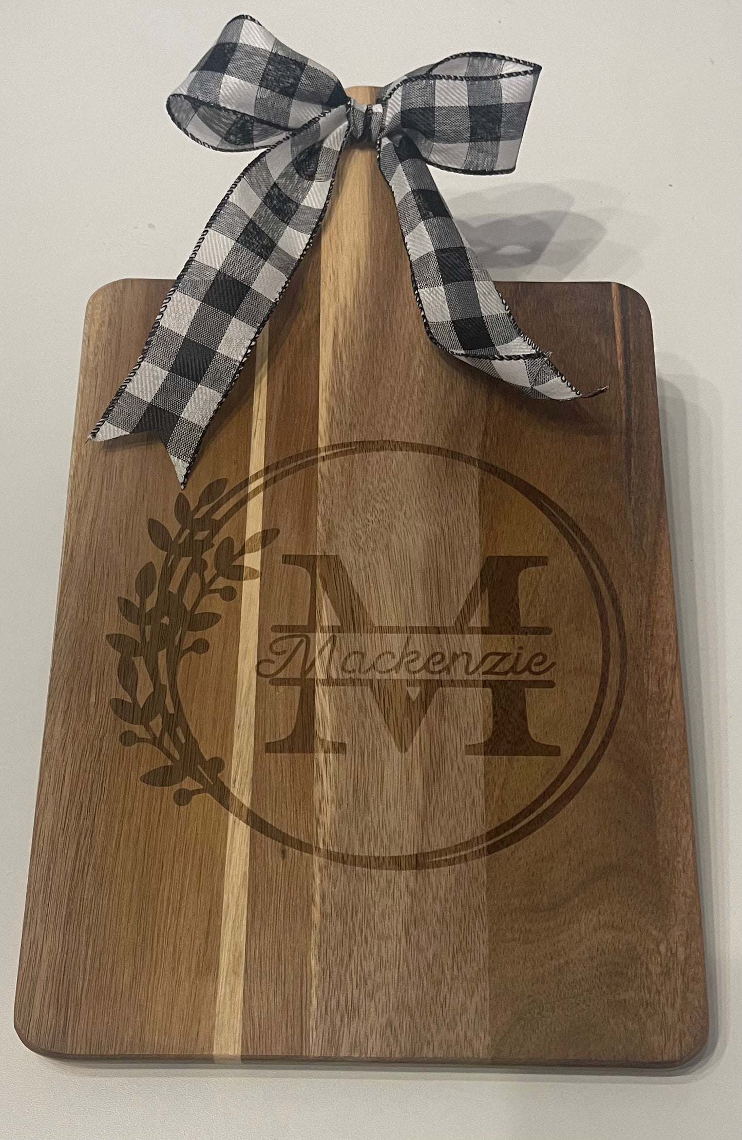 Name and Initial Cutting Board